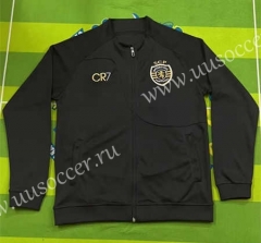 2023-24 Sporting Clube de Portugal Black Soccer Jacket Uniform-HR