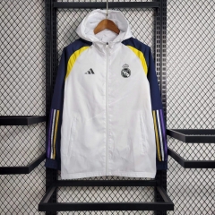 2023-24 Real Madrid White Wind Coat With Hat -GDP