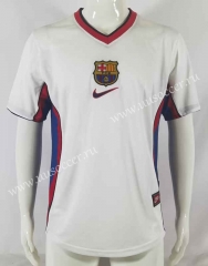 Retro Version 98-99 Barcelona Away White Thailand Soccer Jersey AAA-503