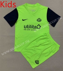 2023-2024 Sunderland AFC 2nd Away Fluorescent Kids/Youth Soccer Uniform-AY