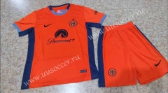 2023-2024 Inter Milan 2nd Away Orange Soccer Uniform-718