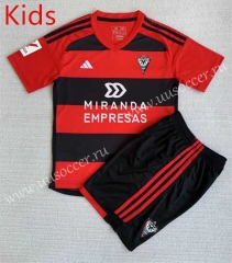 2023-2024 Mirandés Home Red&Black kids Soccer Uniform-AY