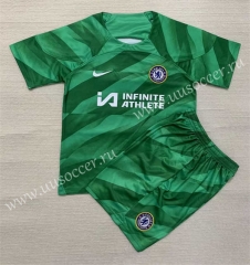 2023-24 Chelsea Goalkeeper Green Soccer Uniform-AY