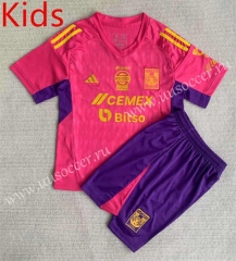 2023-24 Tigres UANL Goalkeeper Pink kids Soccer Uniform-AY