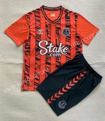 2023-24 Everton Away Orange  Soccer Uniform-AY