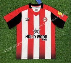 (s-4xl)2023-24  Brentford Home Red&White Thailand Soccer Jersey AAA-403