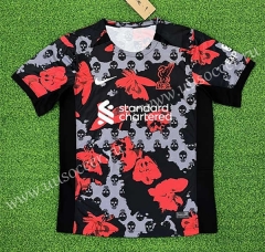 (S-4XL) 23-24 Liverpool Red&Black Thailand Soccer Jersey AAA-403