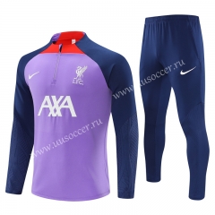 2023-2024 Liverpool Purple Thailand Soccer Tracksuit-GDP