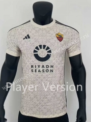 Player Version 2023-2024 Roma Away White Thailand Soccer Jersey AAA-416