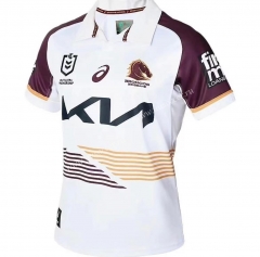 （s-5xl）23-24 Mustang Away White  Thailand Rugby Shirt