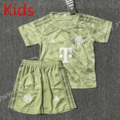 2023-2024 Bayern München 2nd Away Green Kids/Youth Soccer Uniform-DD1