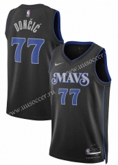 2024 City Version Dallas Mavericks Black&Grey #77 NBA Jersey-311