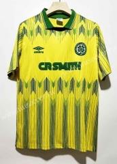 Retro Version 89-91 Celtic Away Yellow Thailand Soccer Jersey AAA-7505