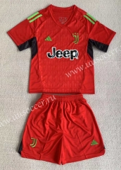 2023-24 Juventus Goalkeeper Red Soccer Uniform-AY