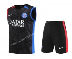 2023-24 Paris SG  Black&Blue Thailand Soccer vest Uniform-418