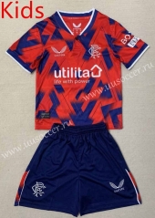 23-24 Rangers 3rd Away Red Kids/Youth Soccer Uniform-AY