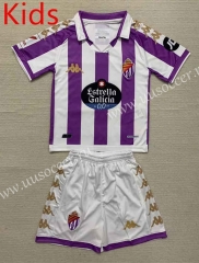 2023-24 Real Valladolid Home Purple&White Kids/Youth Soccer Uniform-AY
