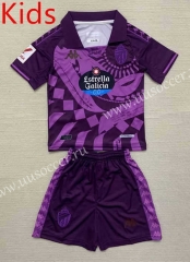 2023-2024 Real Valladolid Away Purple Kids/Youth Soccer Uniform-AY