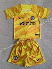 2023-24 Chelsea Goalkeeper Yellow Soccer Uniform-AY
