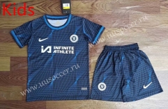 23-24 Chelsea Away Royal Blue Kid/Youth Soccer Uniform-709