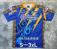 (S-3XL) Retro Version 97-98 Tigres UANL Blue Thailand Soccer Jersey AAA-9755