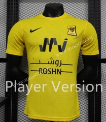 Player Version 23-24 Al Ittihad Saudi Yellow Thailand Soccer Jersey AAA-888