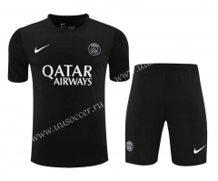 2023-24 Paris SG  Black Thailand Soccer  Uniform-418