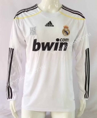 Retro Version 09-10 Real Madrid Home White LS Thailand Soccer Jersey AAA-503