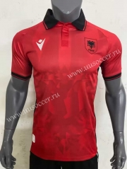 2023-24 Albania Home Red Thailand Soccer Jersey AAA-416