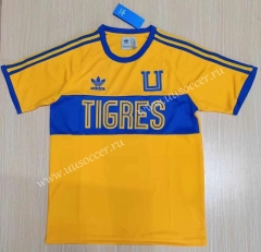 Retro Version Tigres UANL Yellow Thailand Soccer Jersey AAA-912