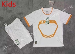 2023-2024 Cote d'Ivoire  Away White Kids/Youth Soccer Unifrom-3454