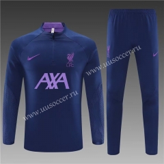 2023-24 Liverpool Royal Blue Thailand Soccer Tracksuit