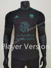 Player Version 2023-2024 Al Ittihad Saudi Arabia 2nd Away Black Thailand Soccer Jersey AAA-6905