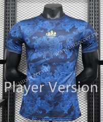 Player Version23-24 Manchester City Three Champions League Edition Royal Blue Thailand Soccer Jersey AAA-888