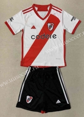 23-24CA River Plate Home White&Red Soccer Uniform-AY