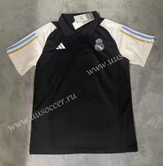 23-24 Real Madrid Black Thailand Polo Shirt-2044