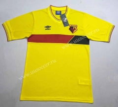 Retro Version 85-88 Watford Home Yellow Thailand Soccer Jersey AAA-709