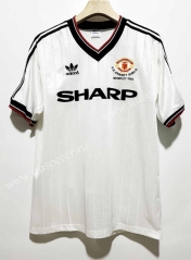 Retro Version 1983 Manchester United Charity Shield White Soccer Jersey AAA-7505