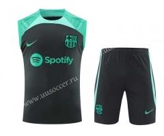 2023-2024 Barcelona Black&Green Thailand Training Soccer Vest Uniform-418