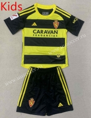 2023-2024 Real Zaragoza Away Black Kids/Youth Soccer Uniform-AY