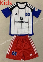 2023-2024 Hamburger SV Home Red&White Kids/Youth Soccer Uniform-AY
