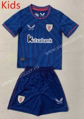 125th Anniversary Edition Athletic Bilbao Blue Kids/Youth Soccer Unifrom-AY