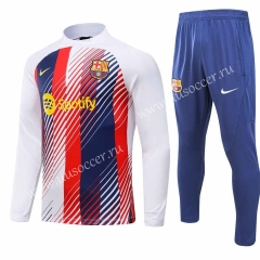 (s-3xl2023-2024 Barcelona White Thailand Soccer Tracksuit -GDP