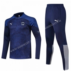 2023-24 Monterrey Blue Thailand Soccer Tracksuit Uniform-HR
