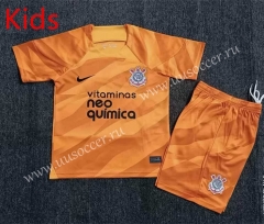 2023-2024 Corinthians Goalkeeper Orange Kids/Youth Soccer Unifrom-2483