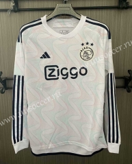 2023-2024 Ajax White LS Thailand Soccer Jersey AAA-422