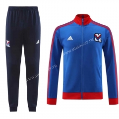 2023-2024 Olympique Lyonnais Bright Blue Thailand Soccer Jacket Unifrom-LH