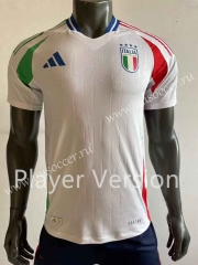 Player Version 2023-2024 Italy European Cup Away White Thailand Soccer Jersey AAA-518