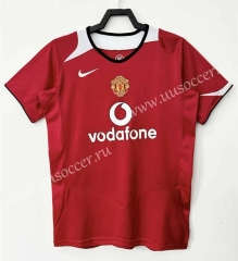 Retro Version 05-06 Manchester United Home Red Soccer Jersey AAA-811