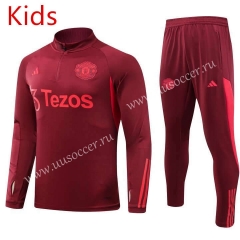 2023-2024 Manchester United Date Red Kids/Youth Soccer Tracksuit-GDP
